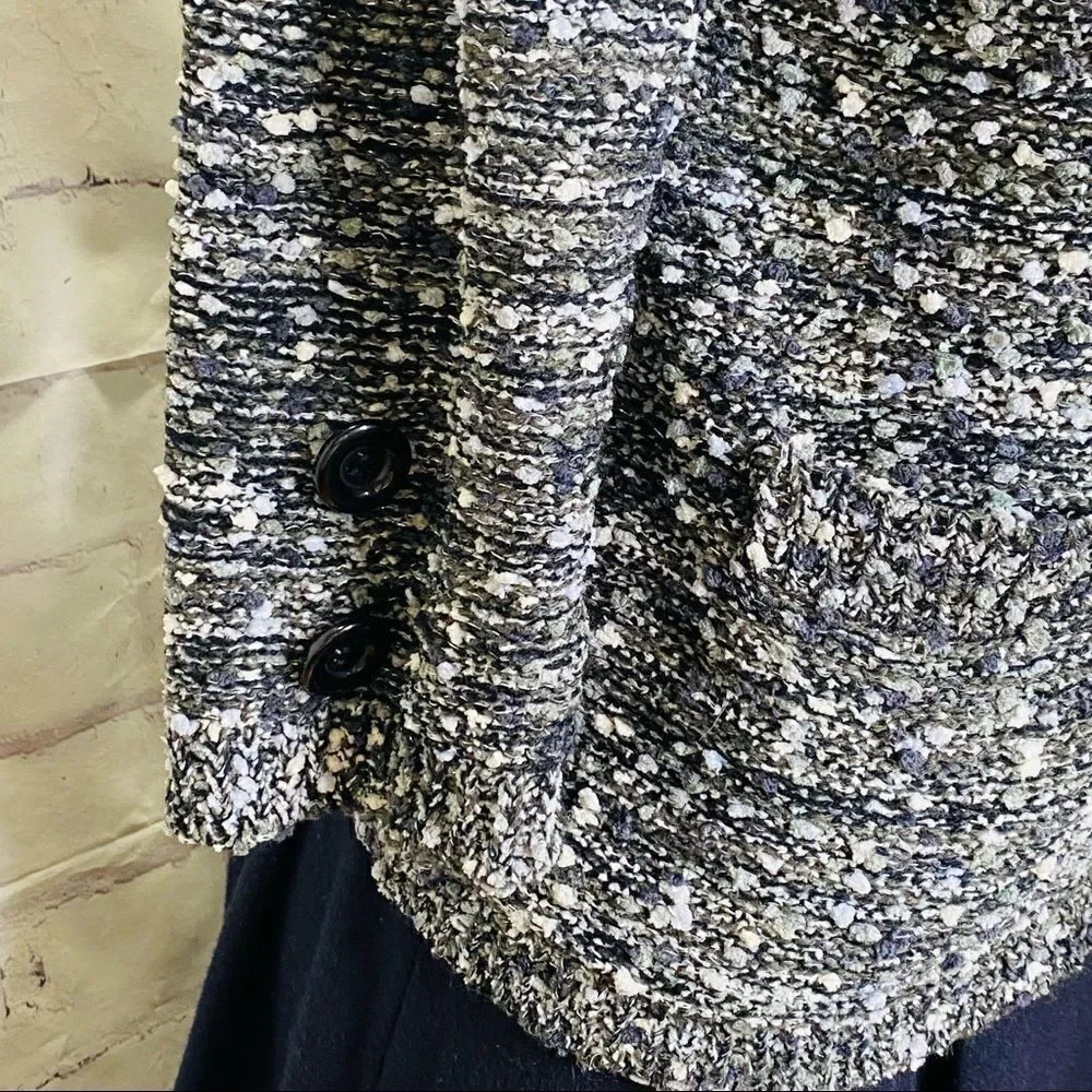 Eci Metallic Thread Collar 2-button Cardigan- M - Picture 7 of 8